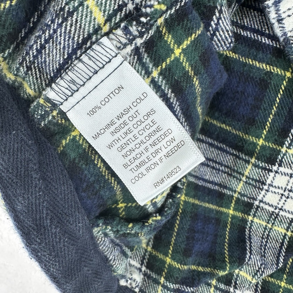 44° North Hooded Shacket Jacket Women's Large Full Zip Cotton Flannel Blue Plaid - Picture 10 of 12